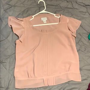 Ann Taylor Loft Blush Dress Shirt